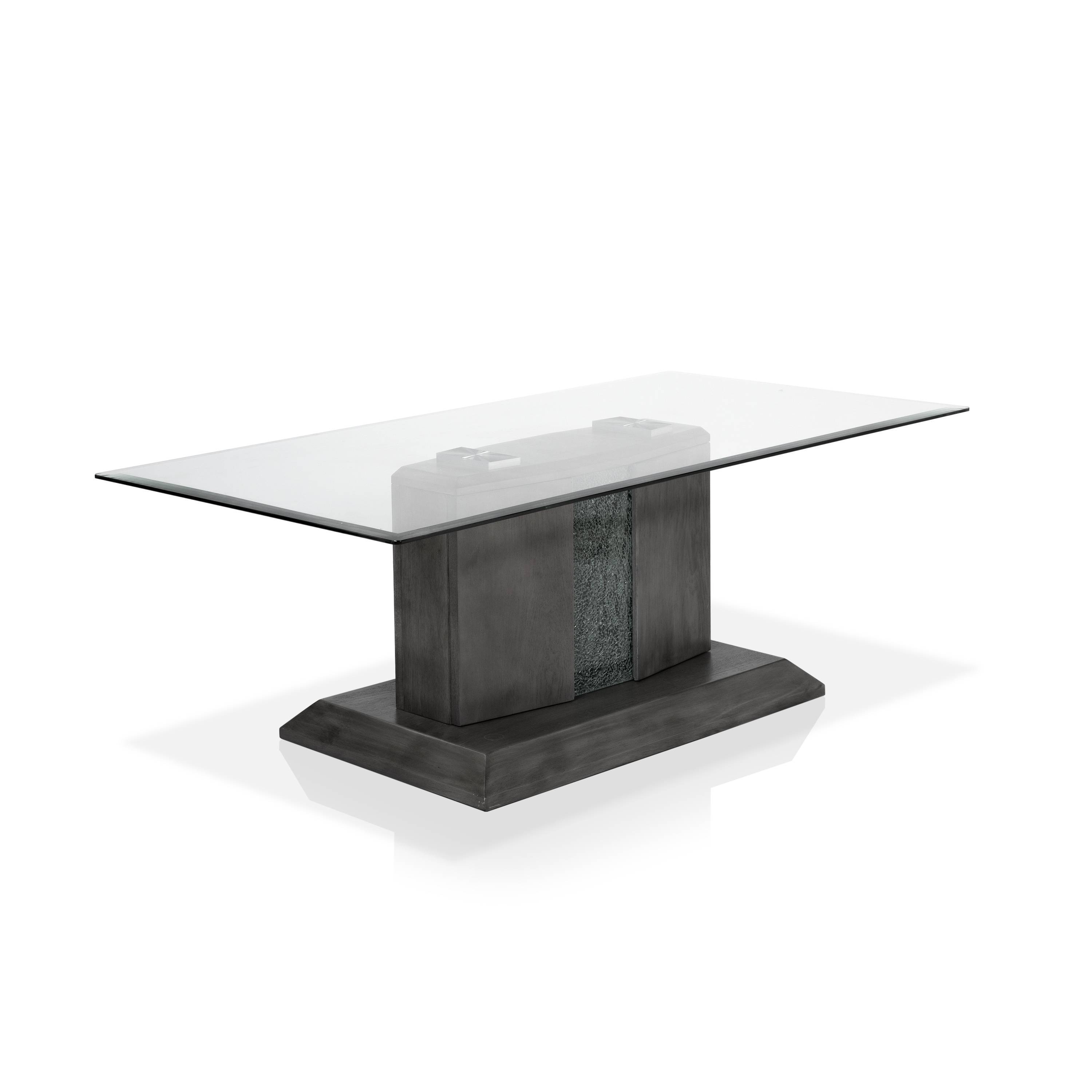 Poelter Contemporary Glass Top Coffee Table